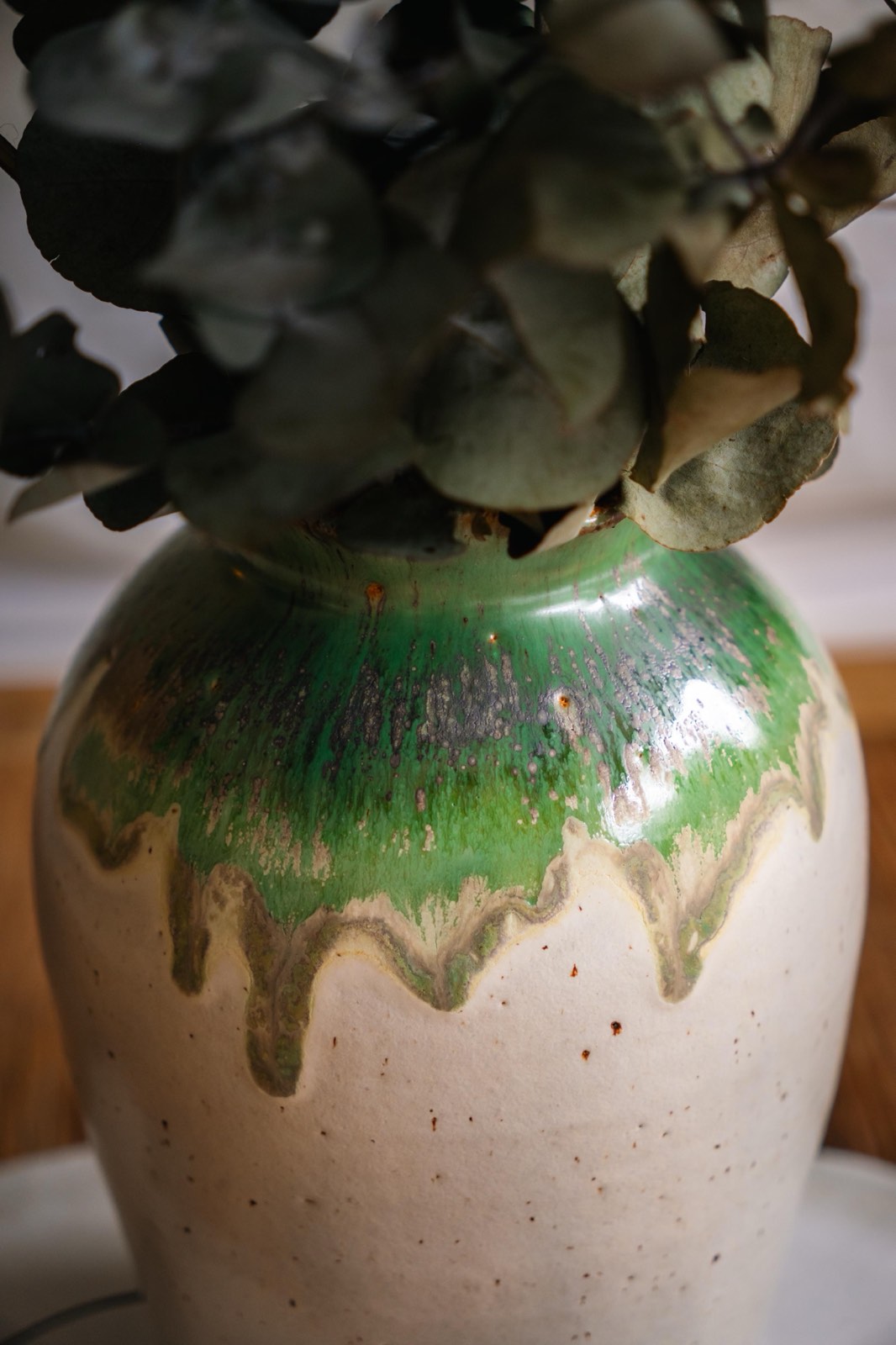 Molten Green Lava Vase