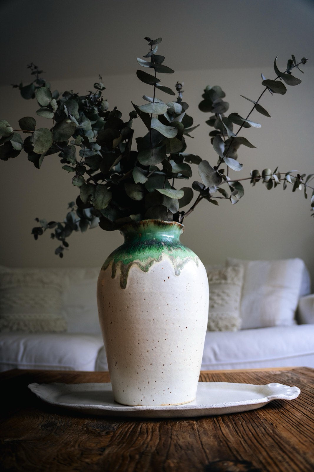 Molten Green Lava Vase