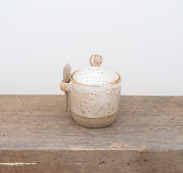 Tea Jar with shell handle