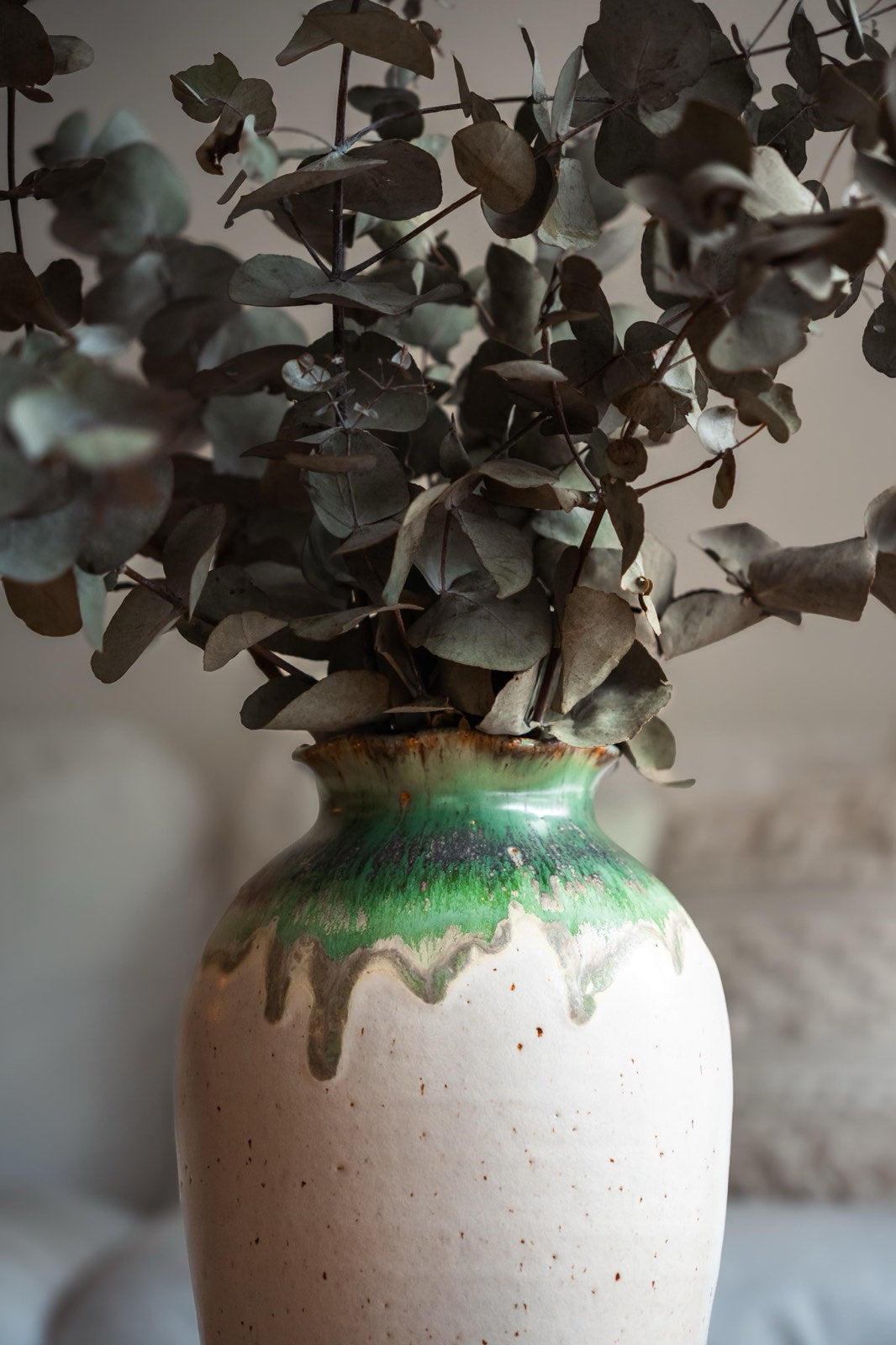 Molten Green Lava Vase