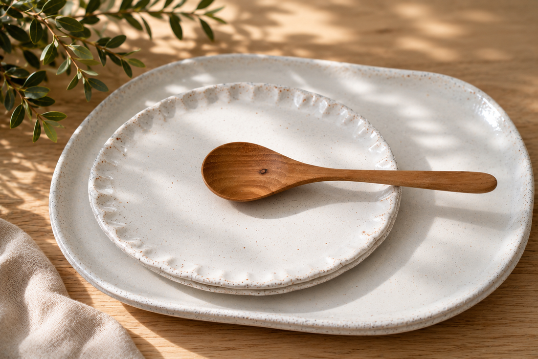 Vanilla Cream Petal Plate