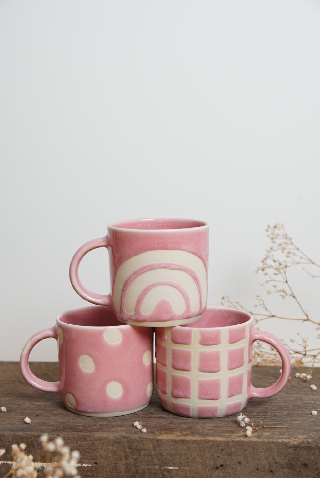 Tickled pink mugs