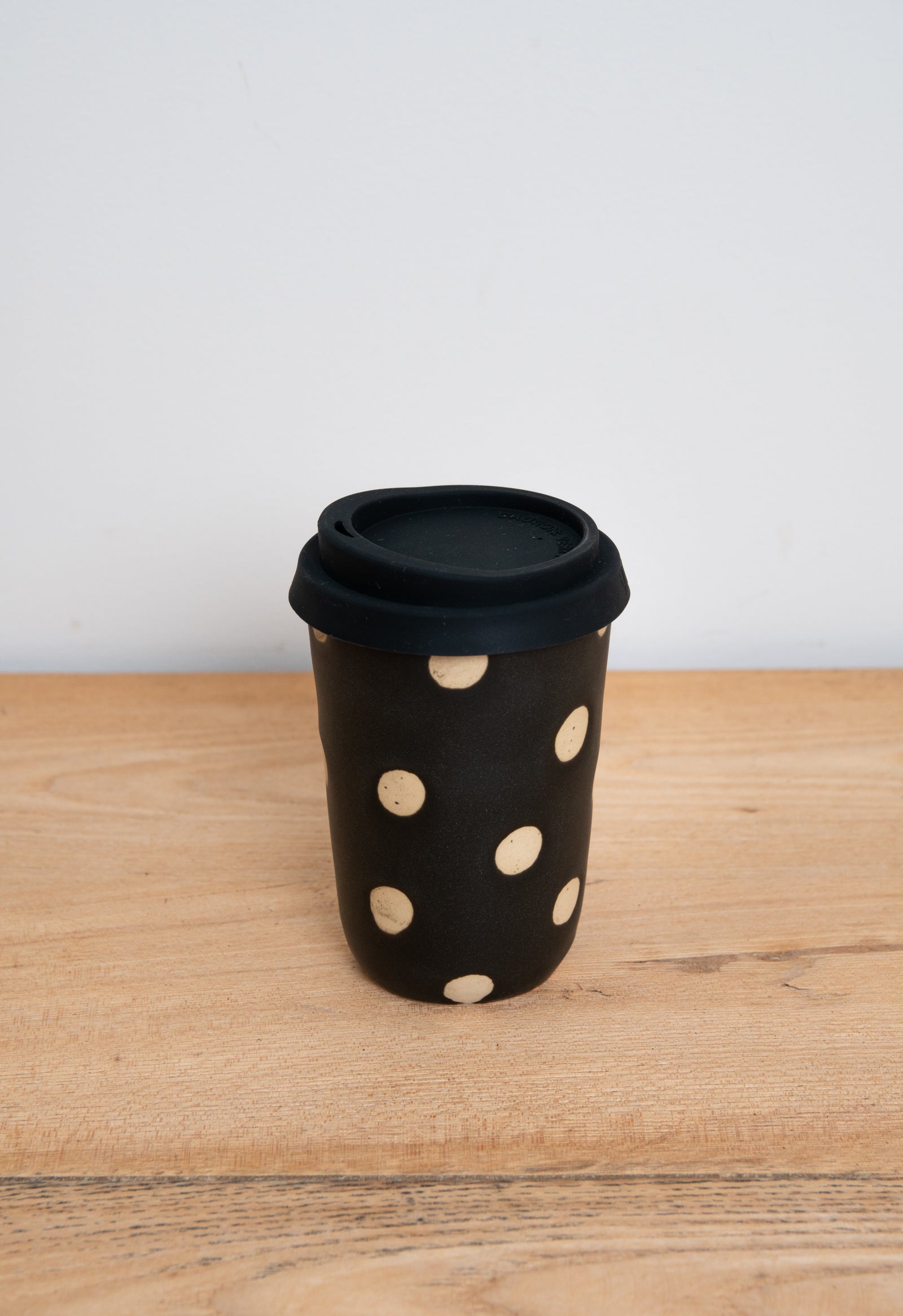 Spotty go cup, matte black, 12oz