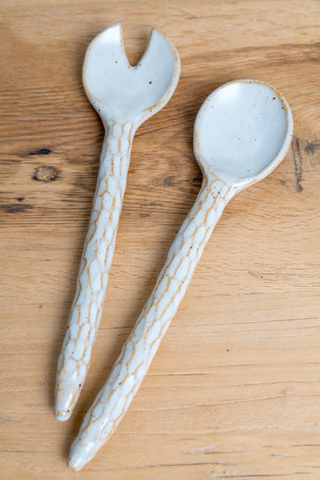 Chiseled salad servers - SALE