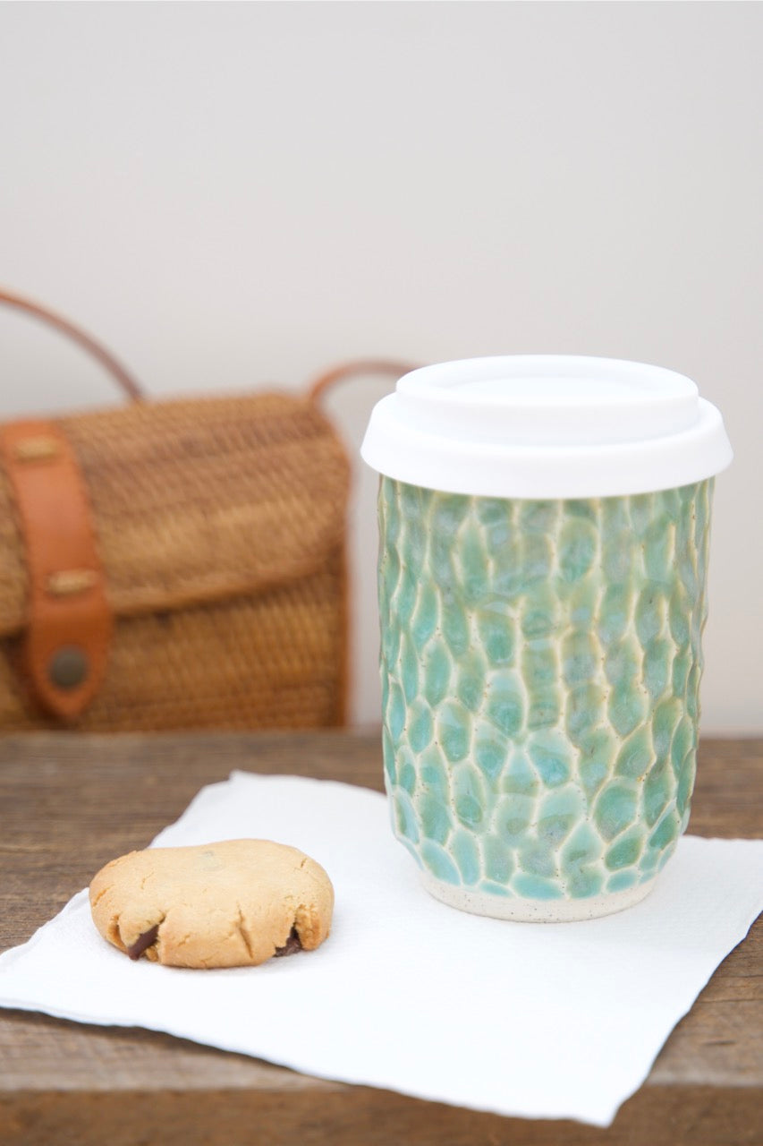 12oz Turquoise Tides Go cup