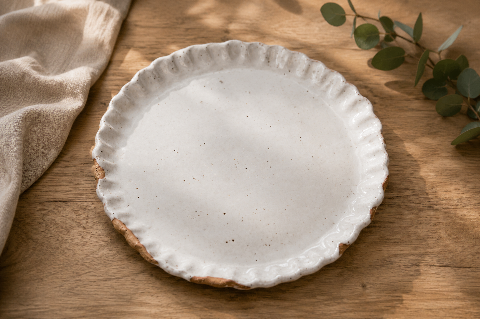 Spilt Milk Flower Dinner Plate