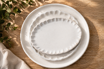 Vanilla Cream Petal Plate