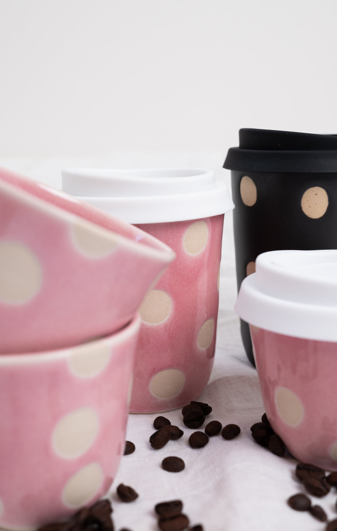 Spotty go cup, matte black, 12oz