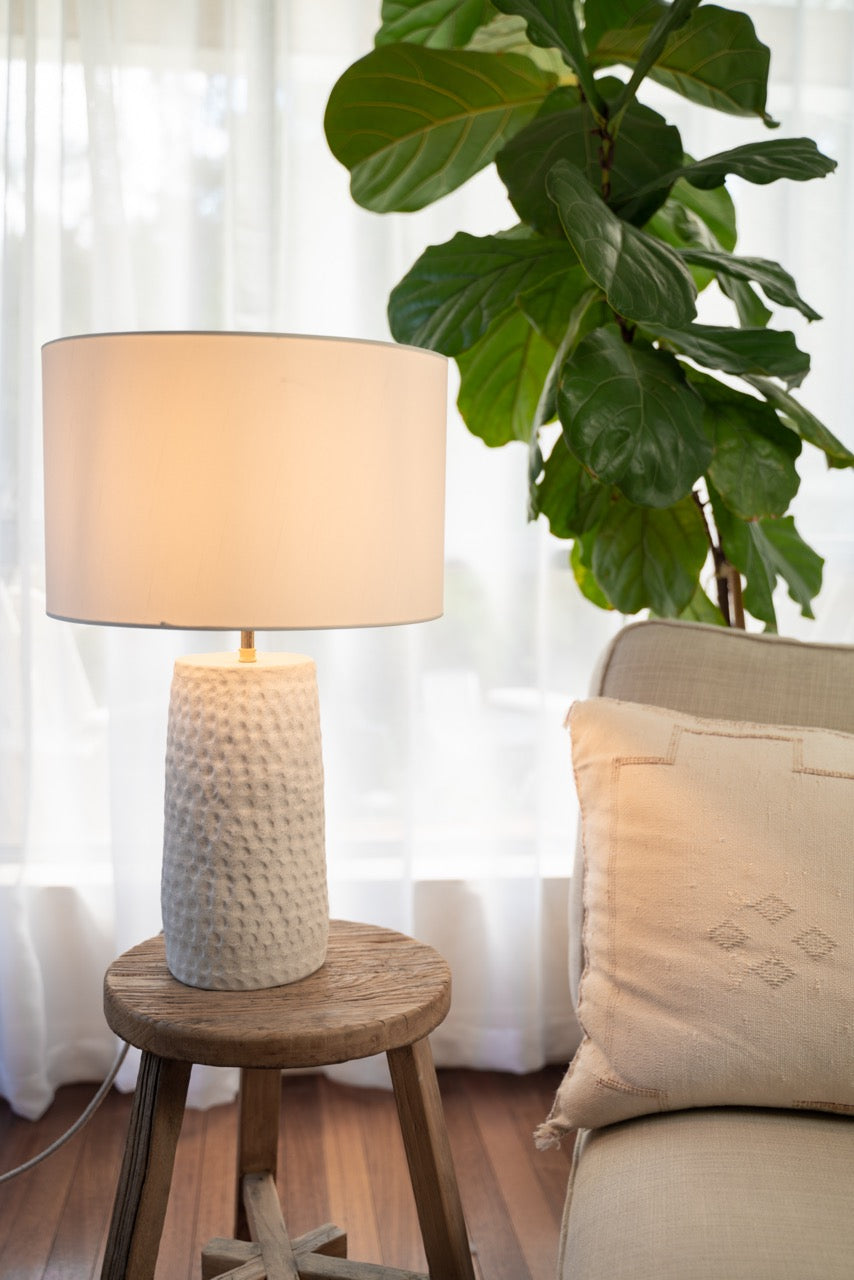 Pebble creek lamp - Tall and raw - SALE