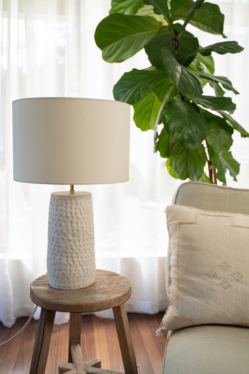 Pebble creek lamp - Tall and raw - SALE