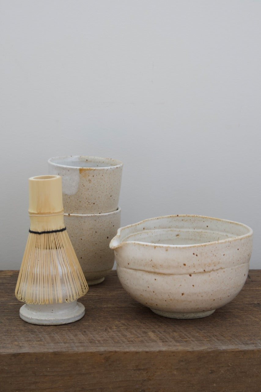 Stonewave Matcha bowl and whisk rest