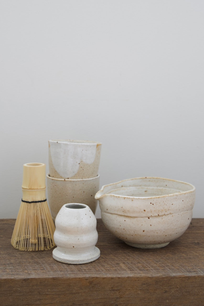 Stonewave Matcha bowl and whisk rest