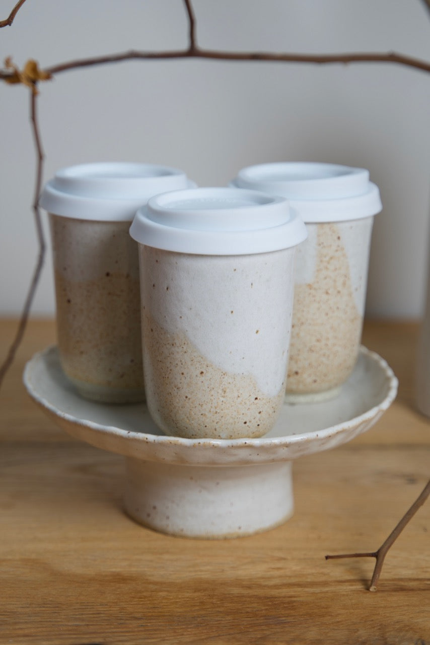 Stonewhite Raku Go Cups, 12oz