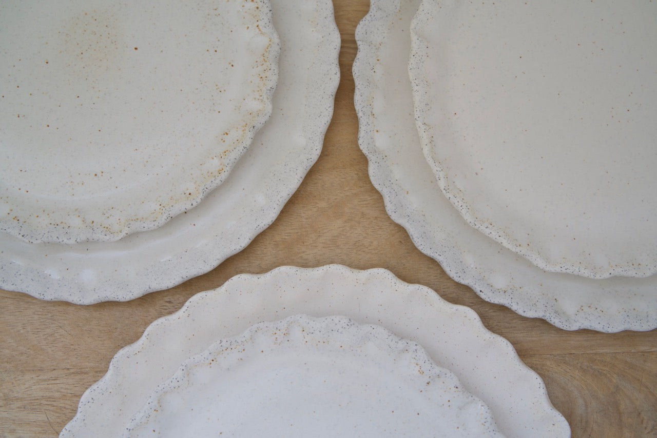 Vanilla Cream Flower Side Plate