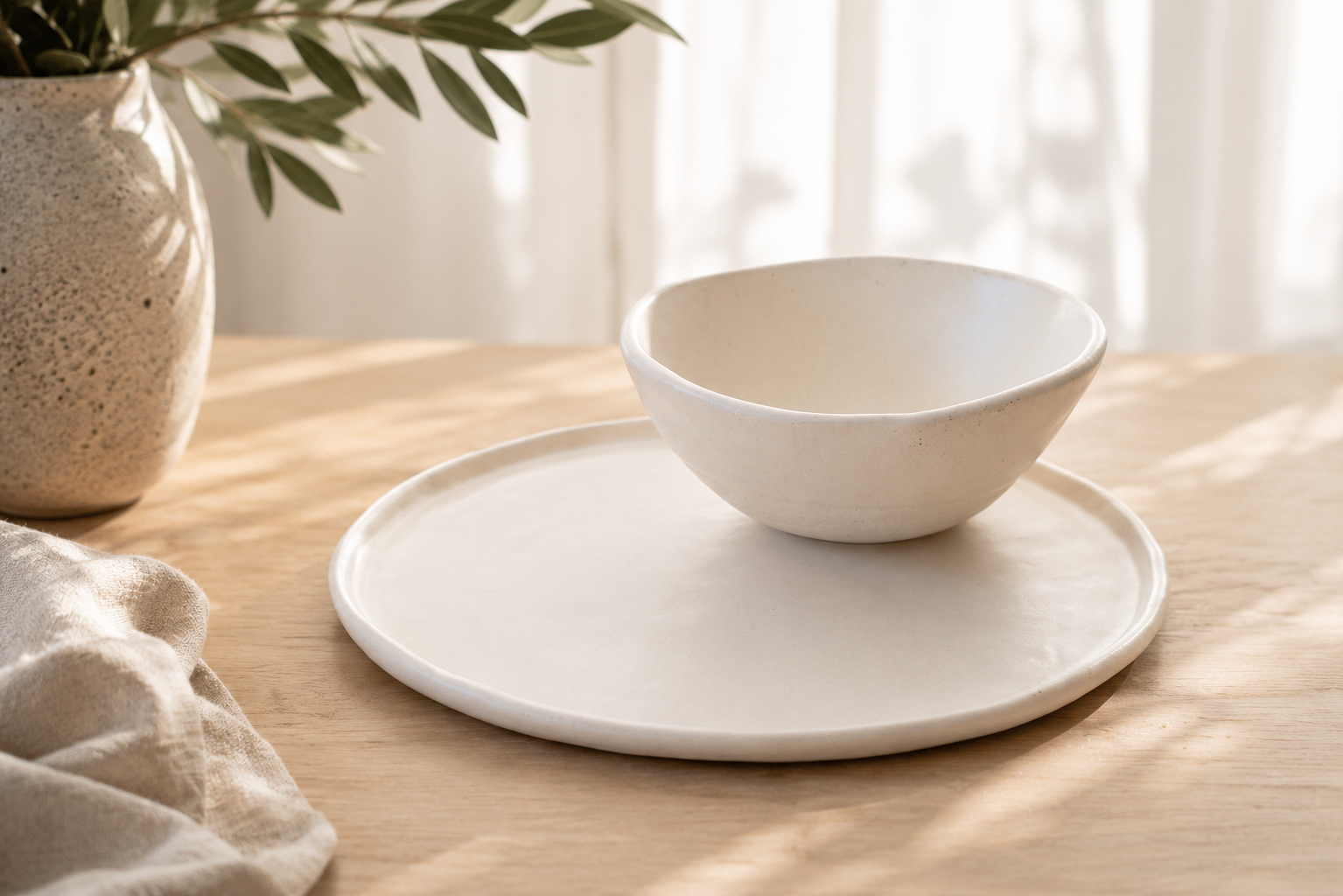 Vanilla Cream Dinner Plate