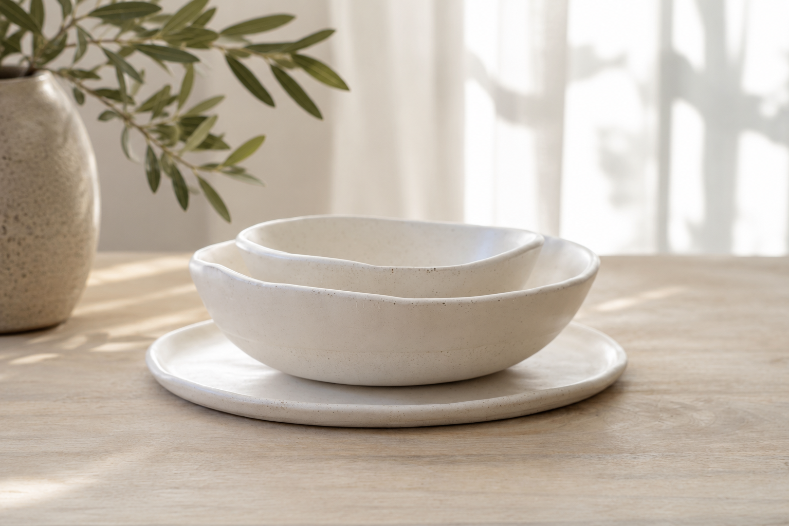 Vanilla Cream Dinner Plate