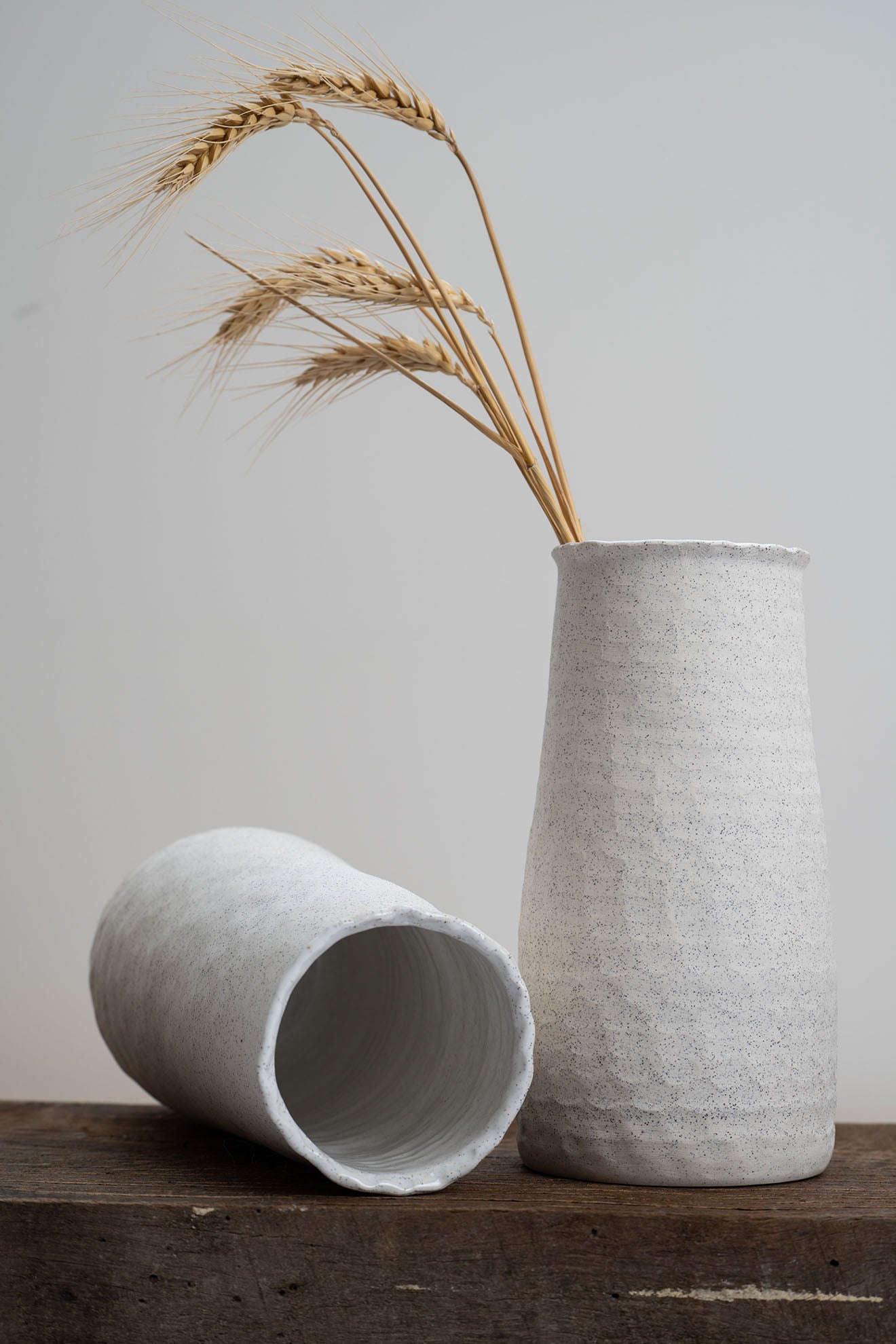 White pebble creek vase - SALE