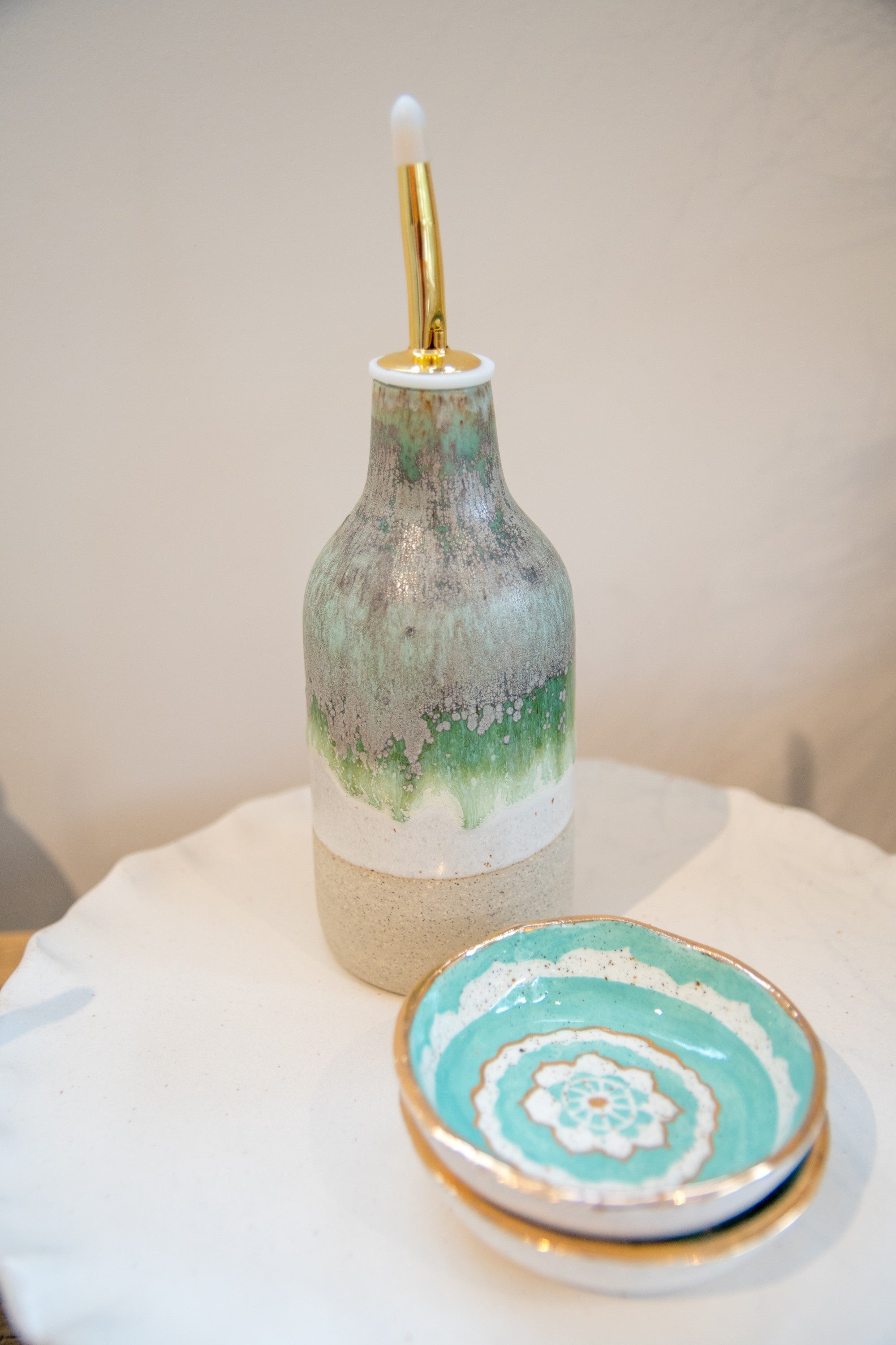 Green Lava Oil/Vinegar Pourer