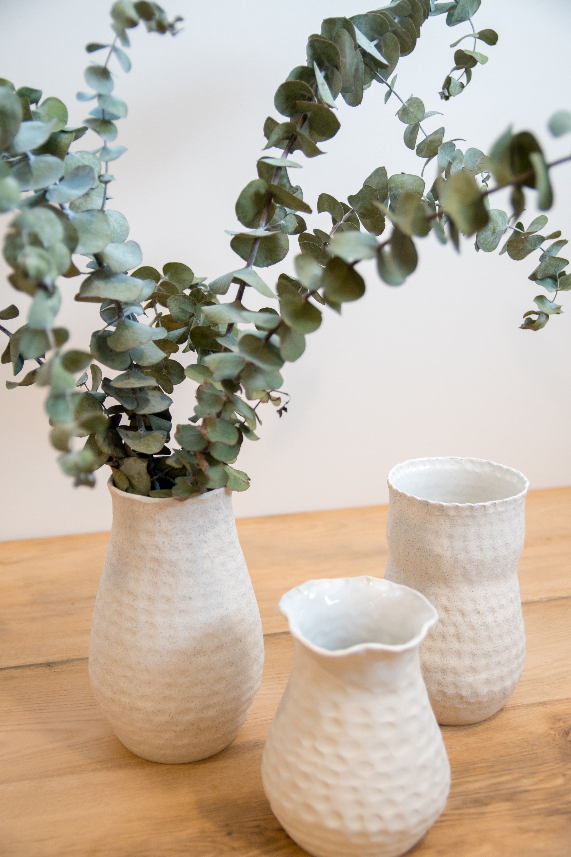 White pebble creek vase - SALE