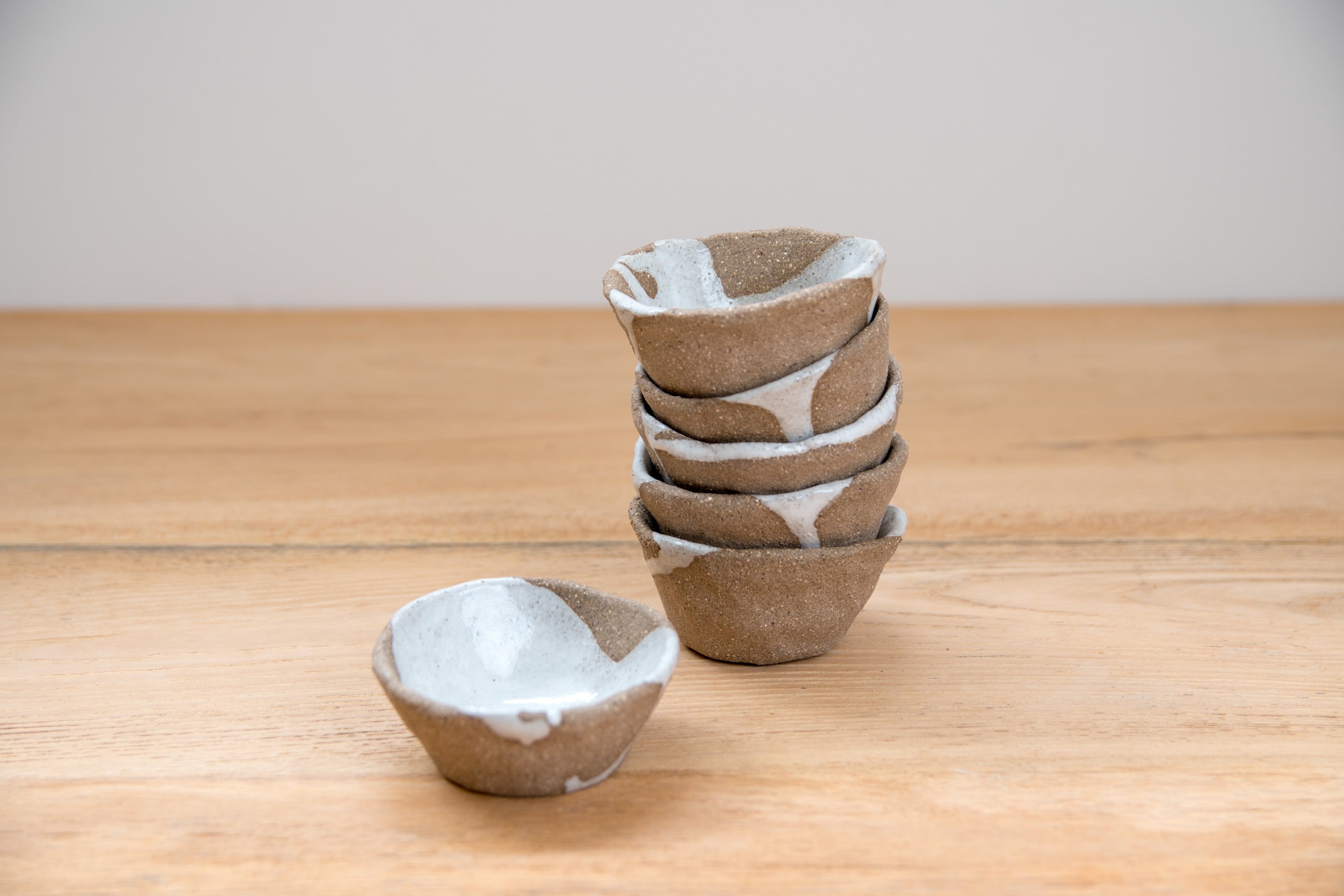 Spilt milk pinched small condiment bowl