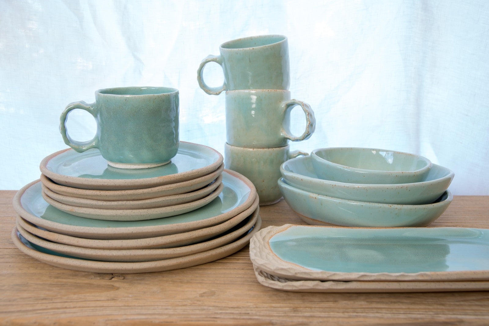 Dinner plate - ocean mist