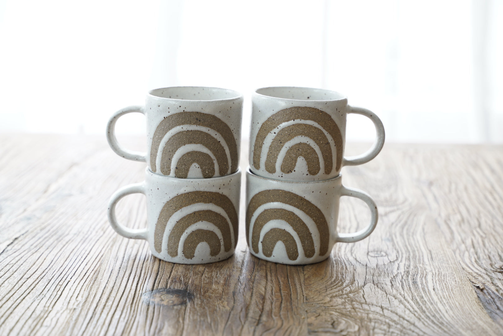 Rainbow speckled mug
