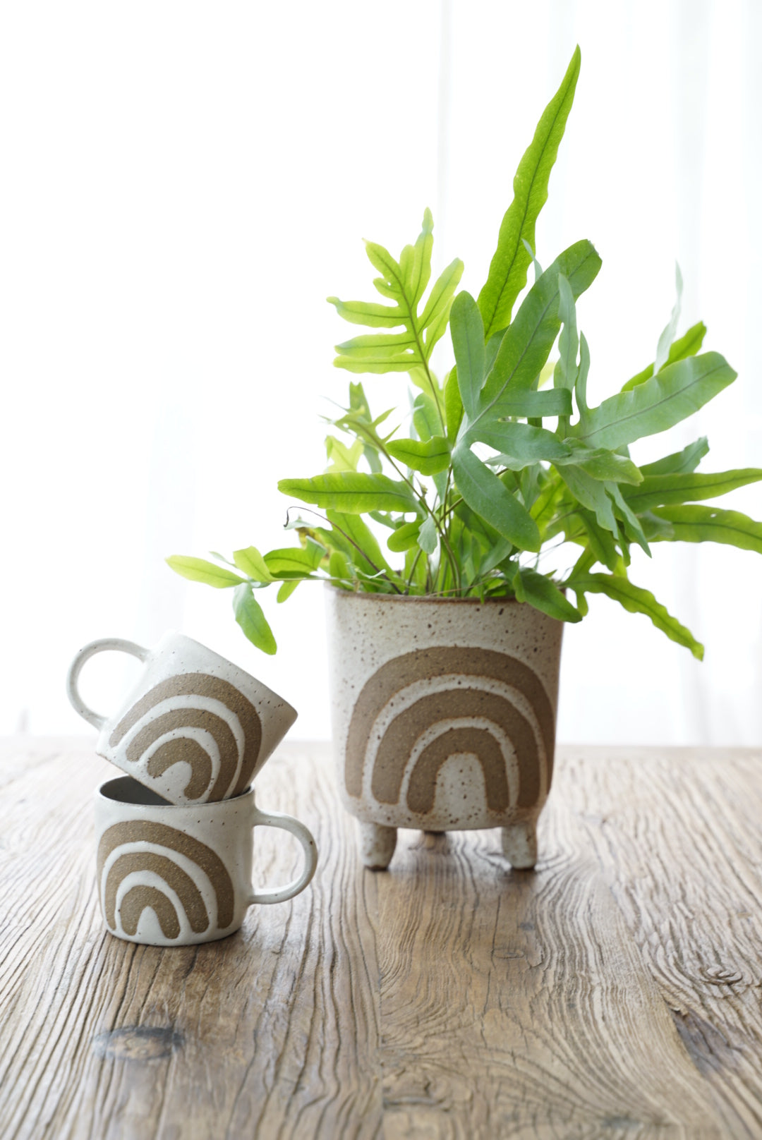 Rainbow speckled mug