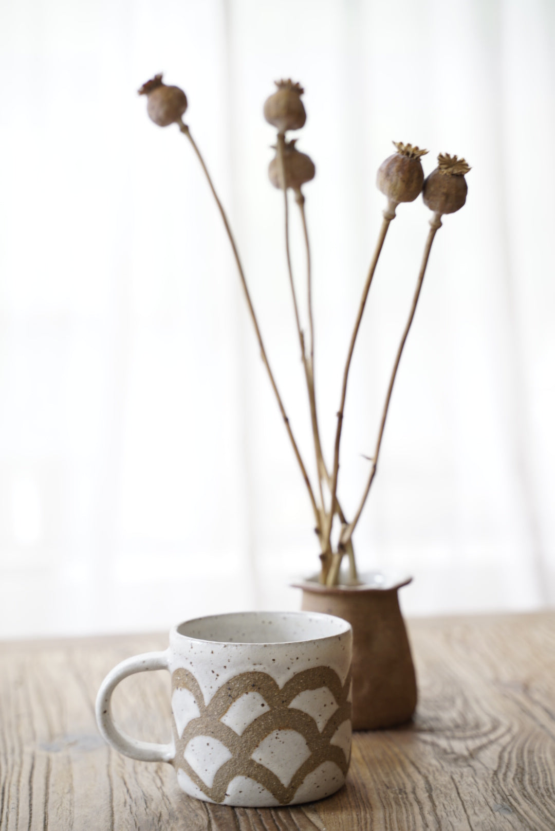 Scallop speckled mug