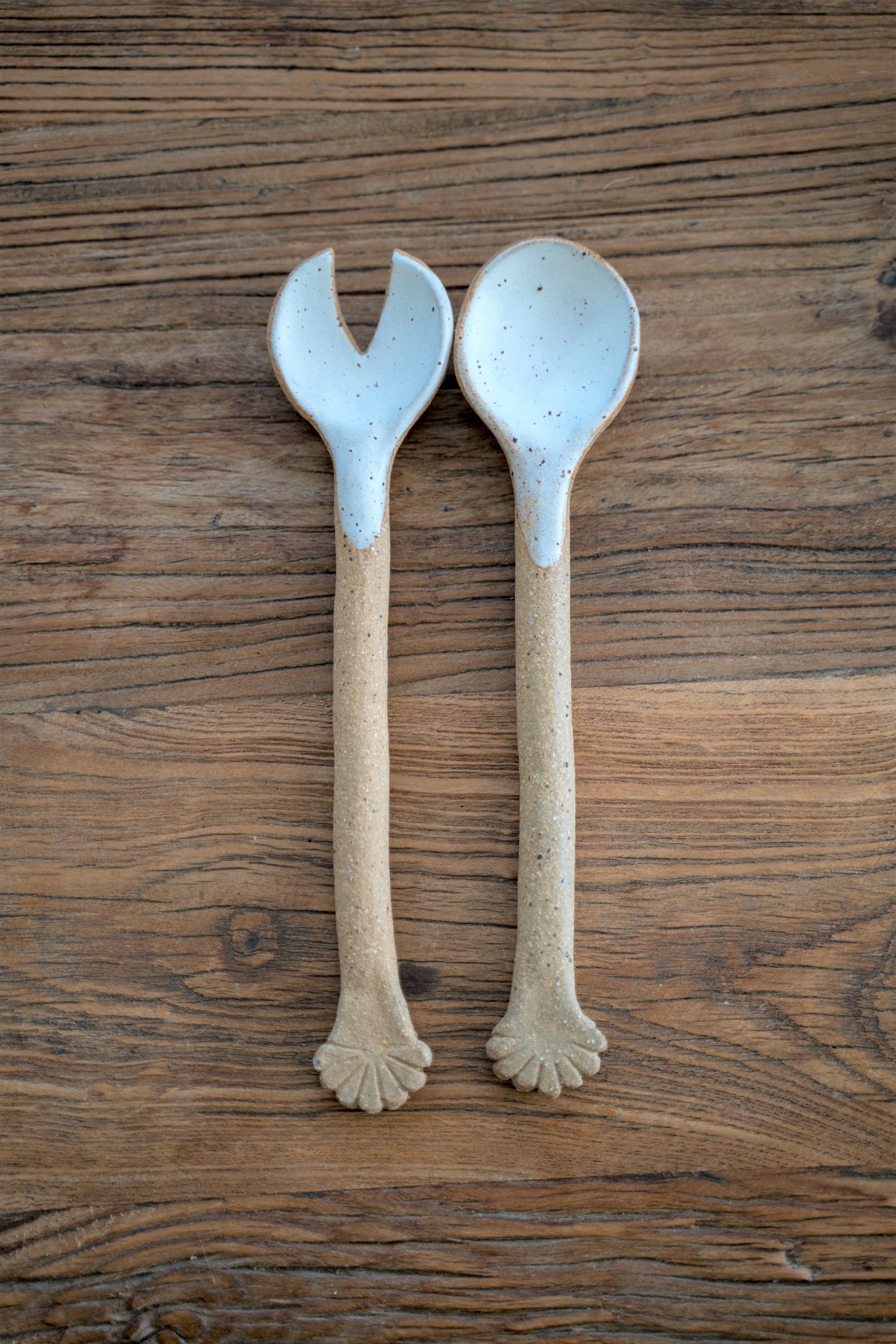 Salad servers with pretty tips - SALE
