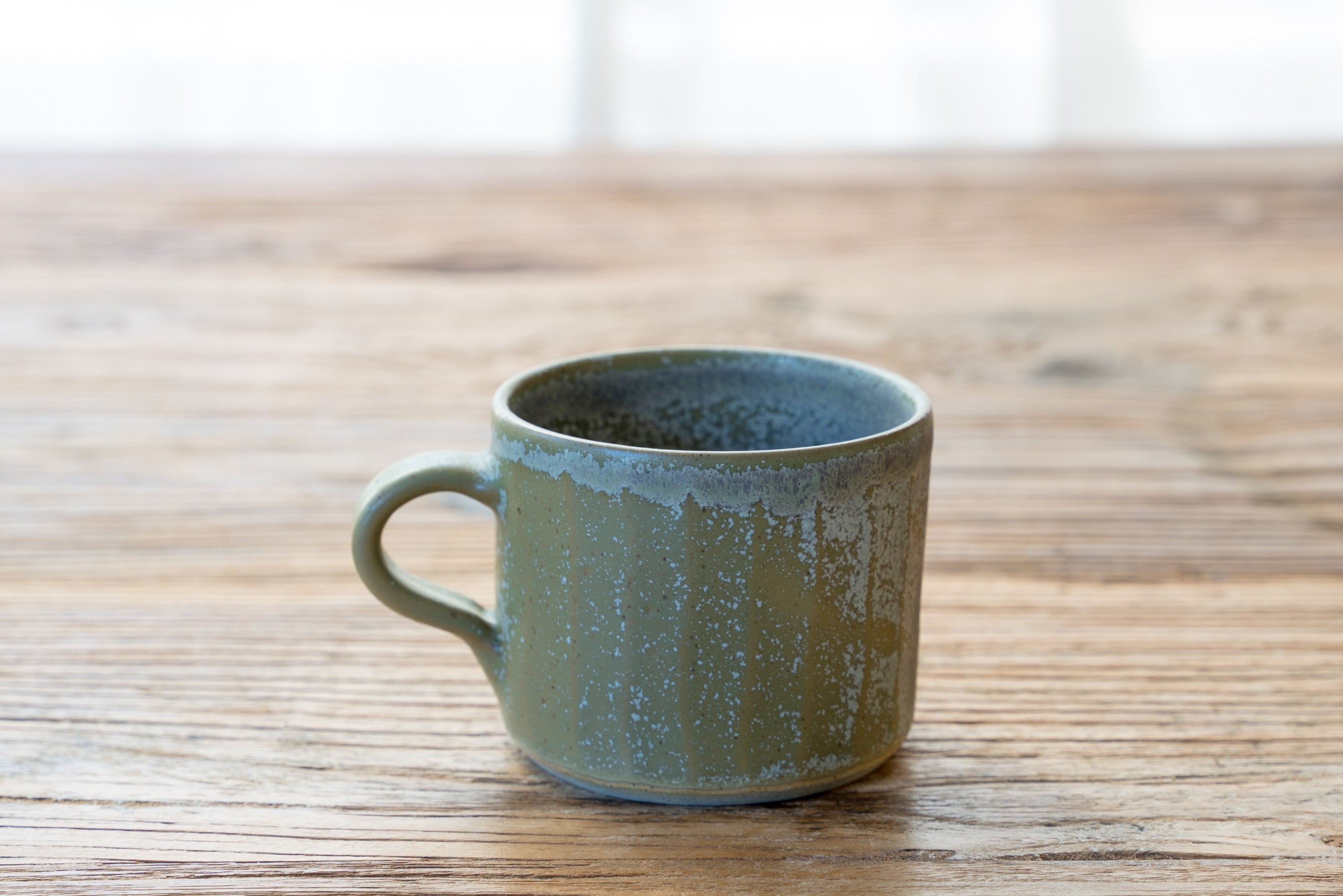 Green picket mug