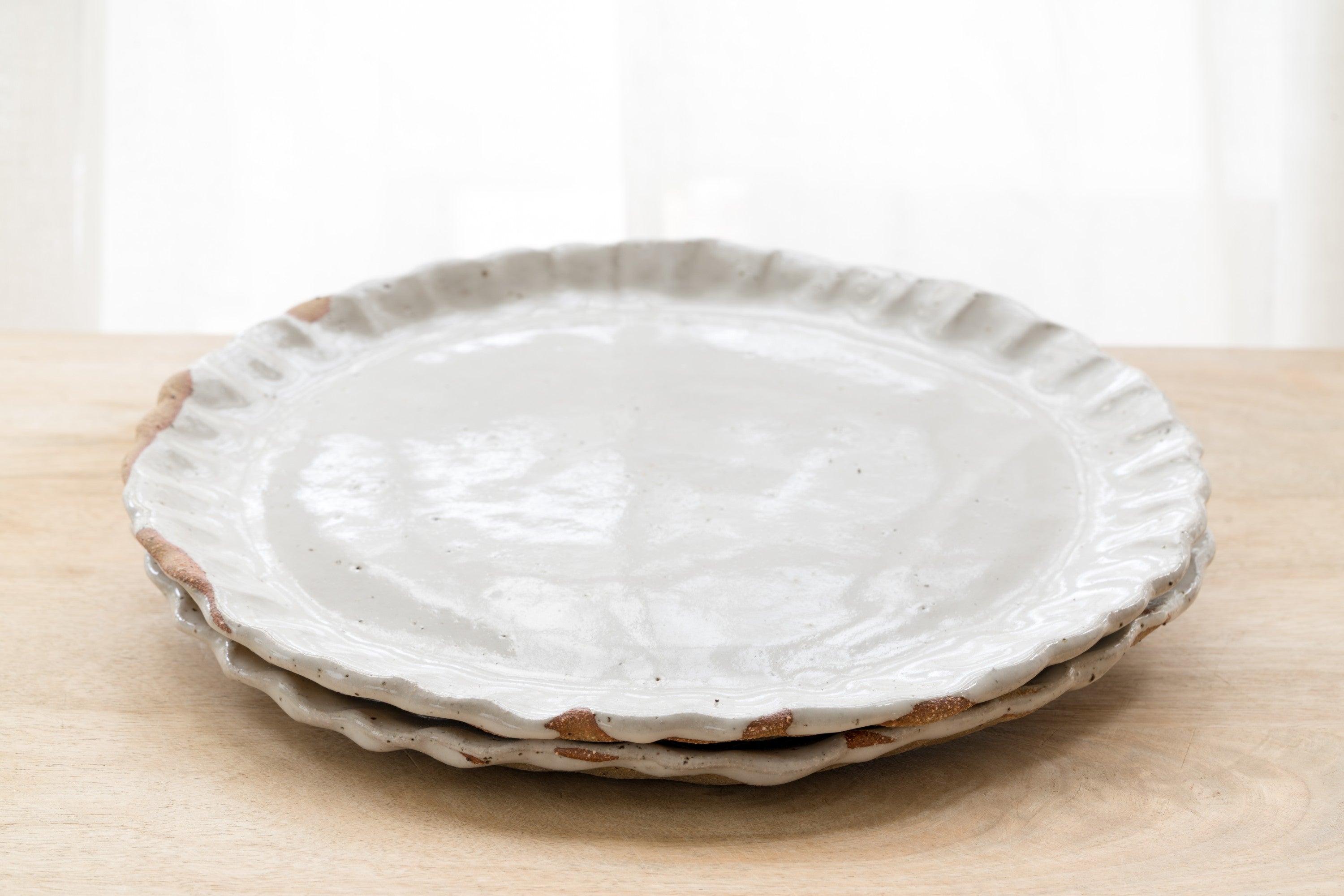 Rustic flower dinner plate