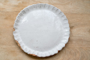 Rustic flower dinner plate - SALE