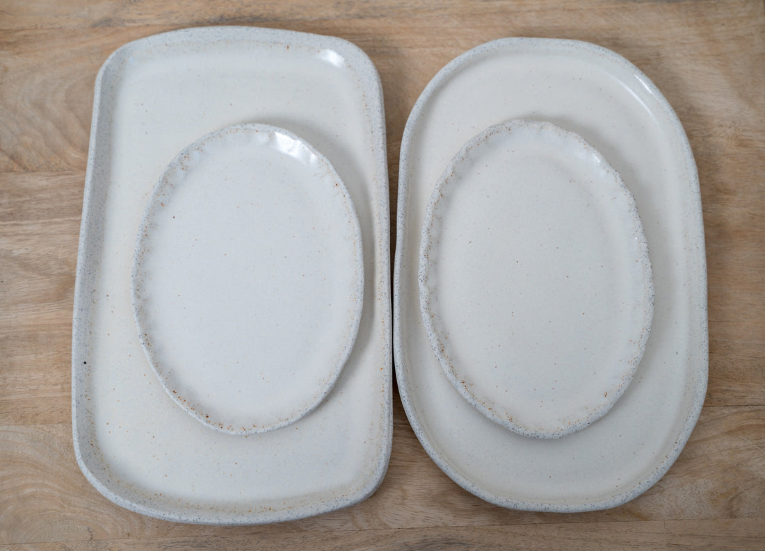 Vanilla cream rectangle platter