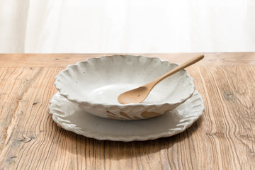 Rustic flower pasta bowl