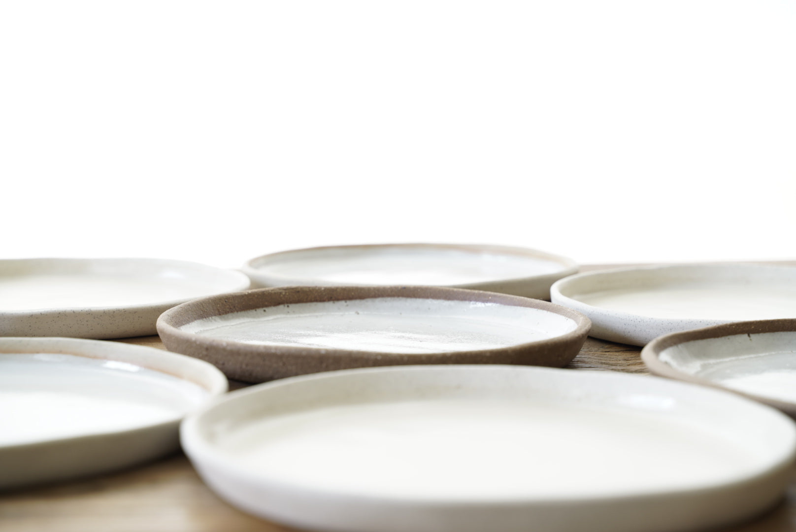 Rustic high rimmed dinner plate