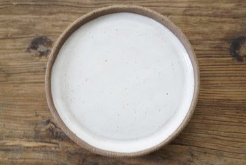 Rustic high rimmed dinner plate