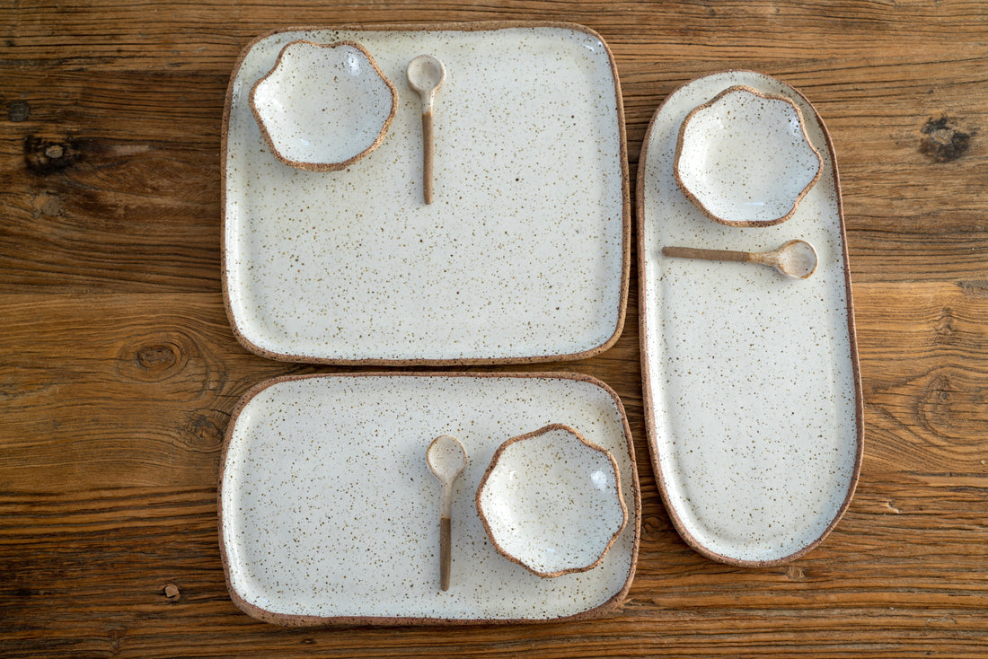 Rectangle speckle platter