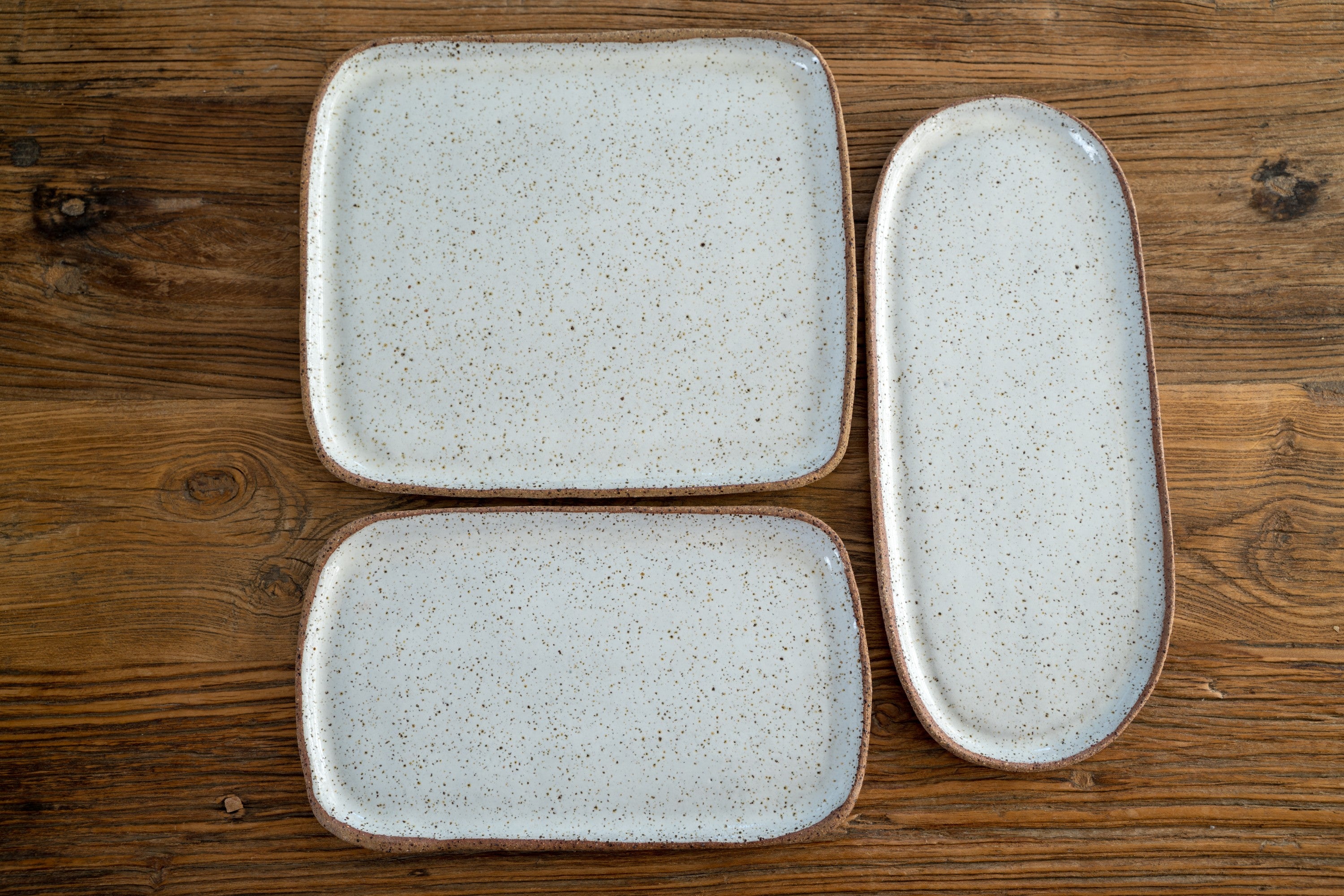 Rectangle speckle platter
