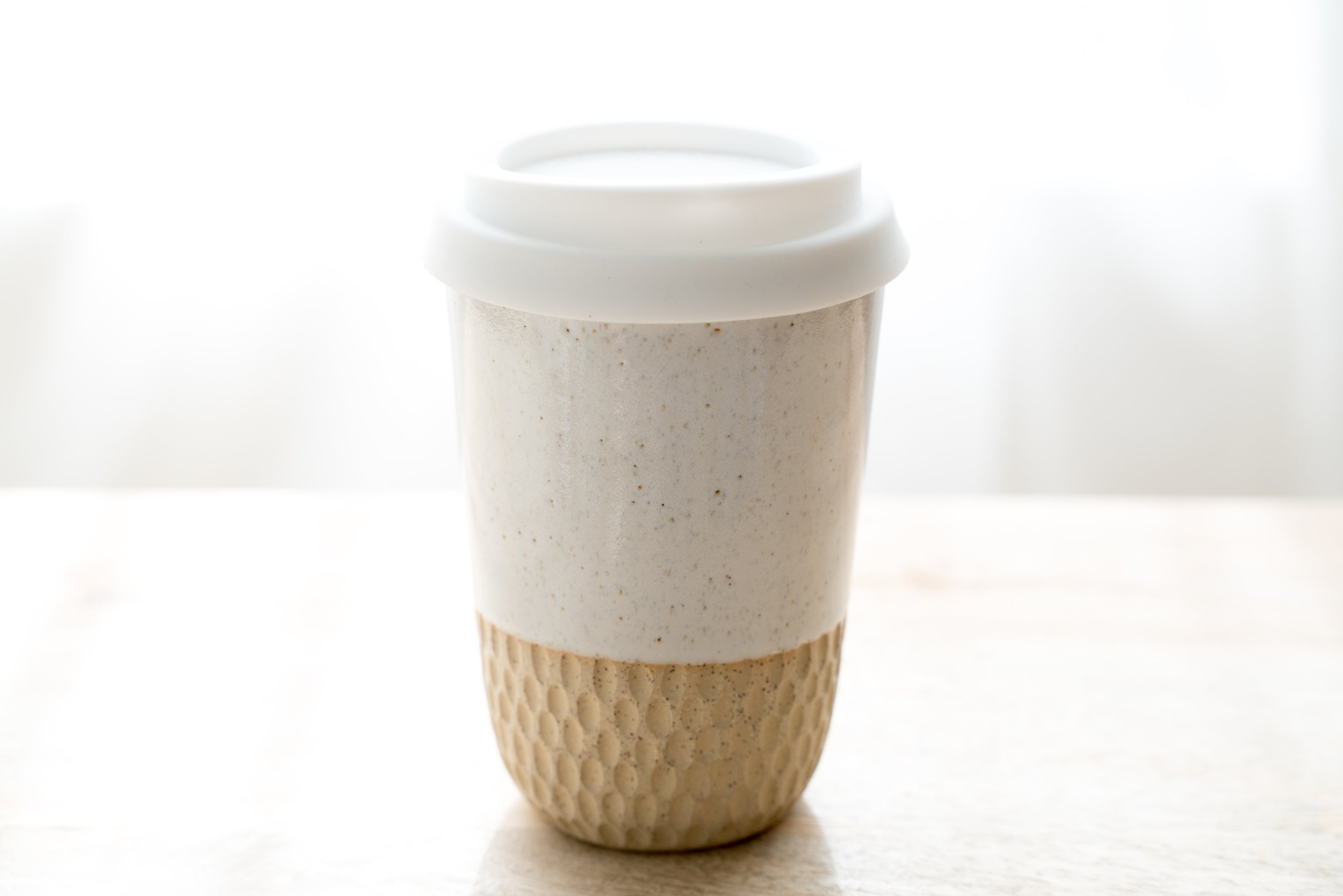 12oz Go cup in natural honeycomb