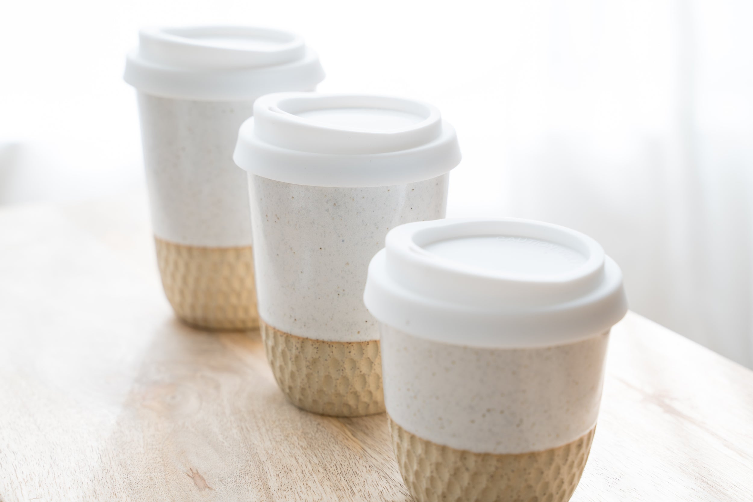 6oz Go cup in natural honeycomb