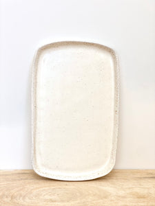 Vanilla cream rectangle platter