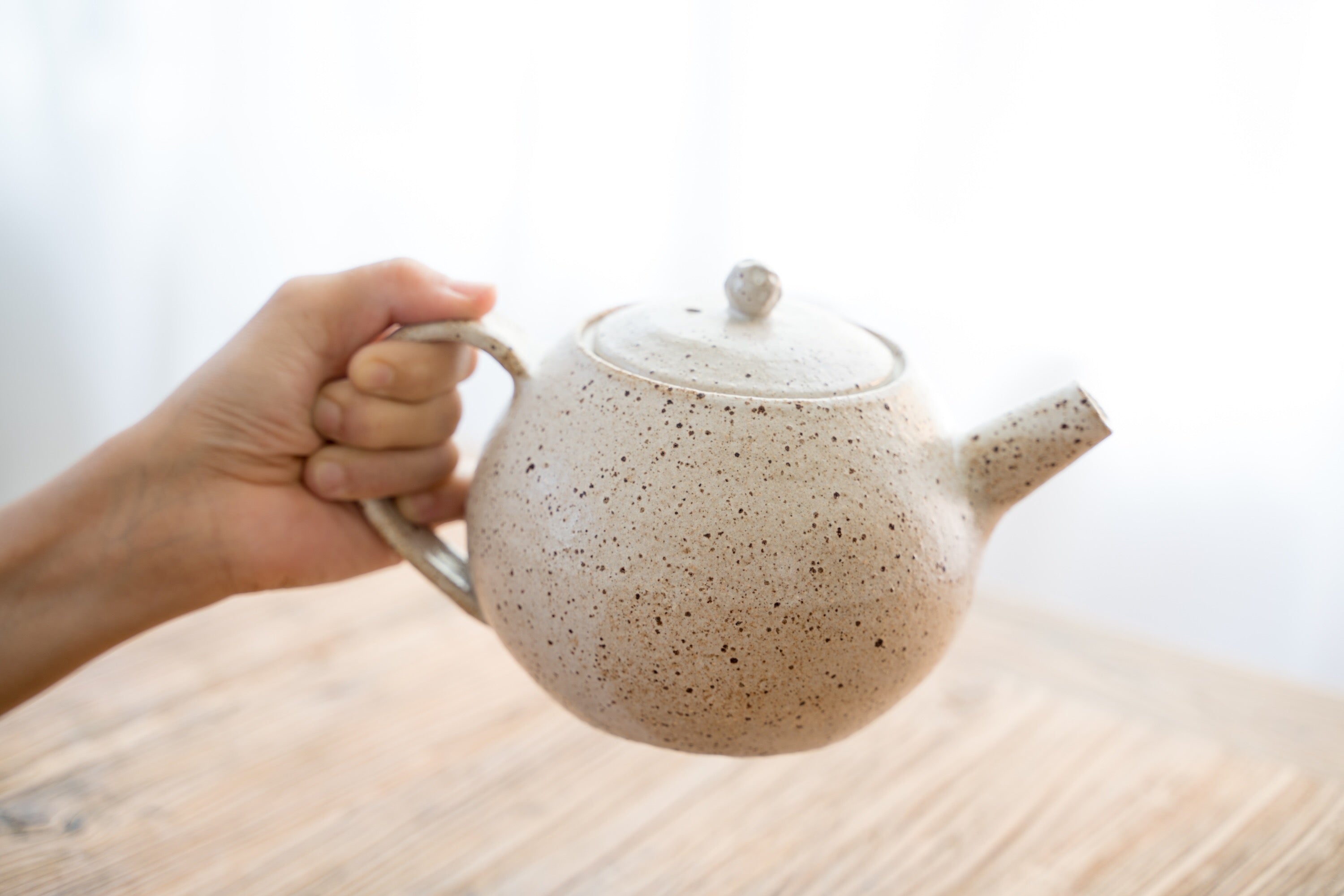 Round Speckled Teapot